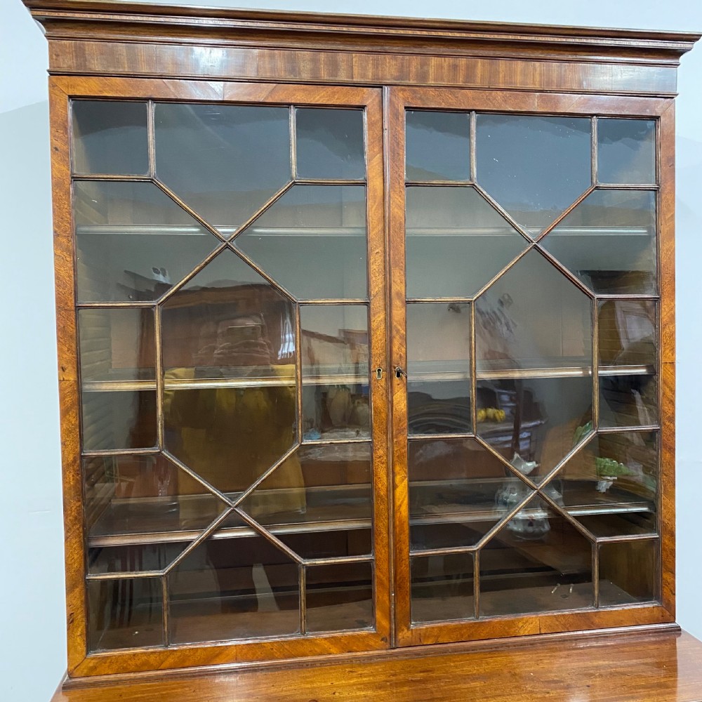 Georgian mahogany secretaire bookcase View VI