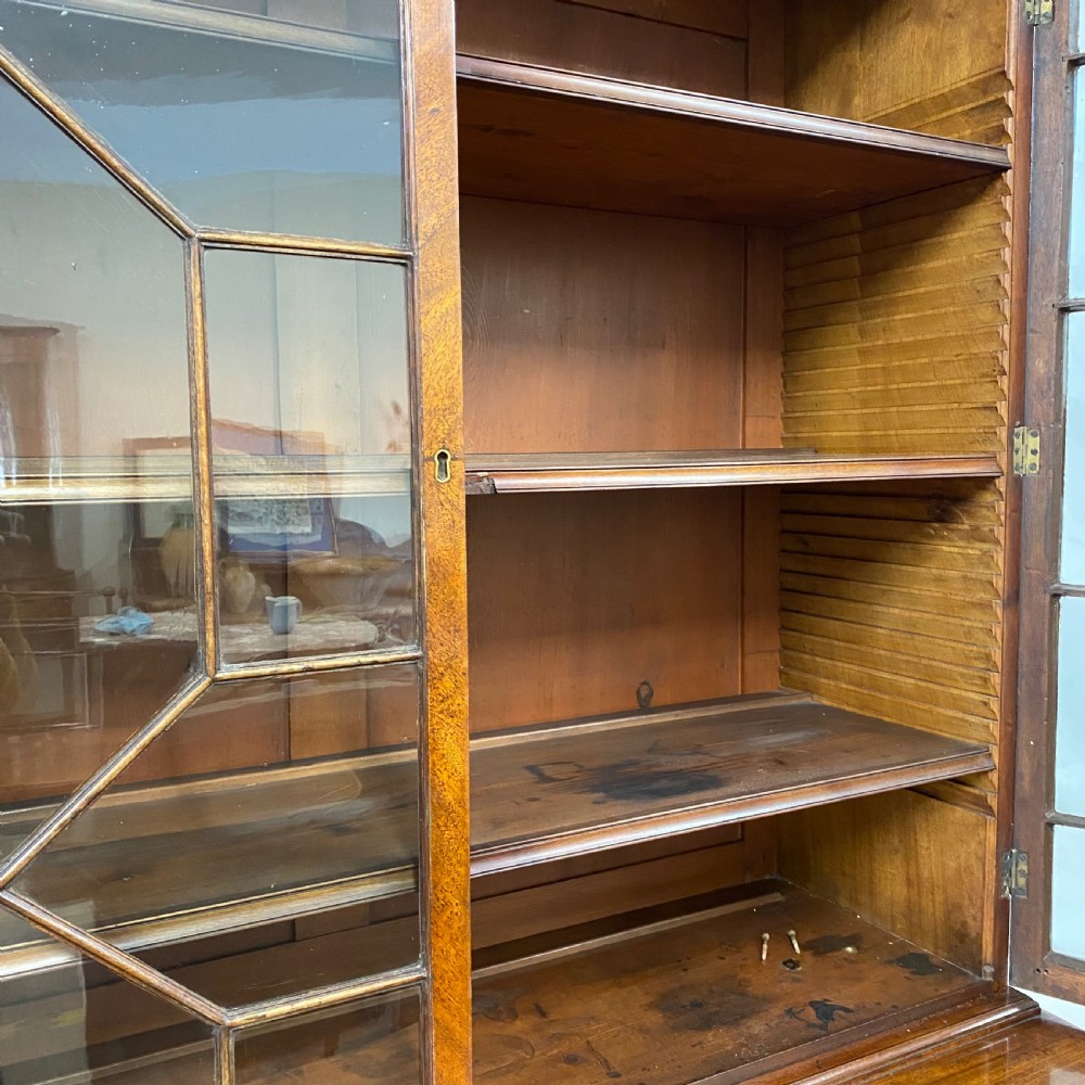 Georgian mahogany secretaire bookcase View VII