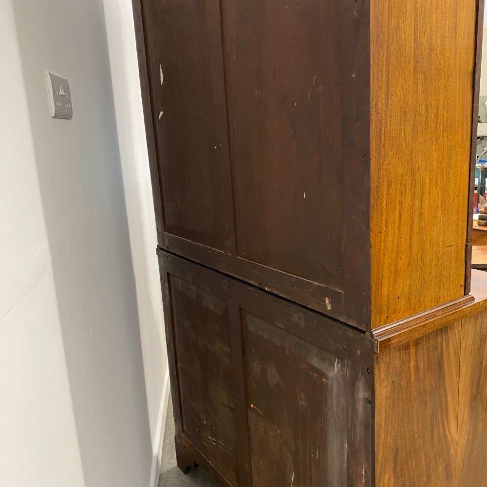 Georgian mahogany secretaire bookcase View X