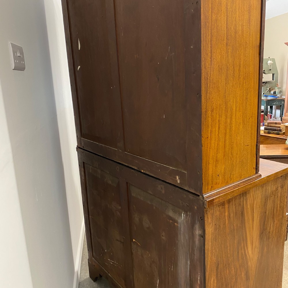 Georgian mahogany secretaire bookcase View XI