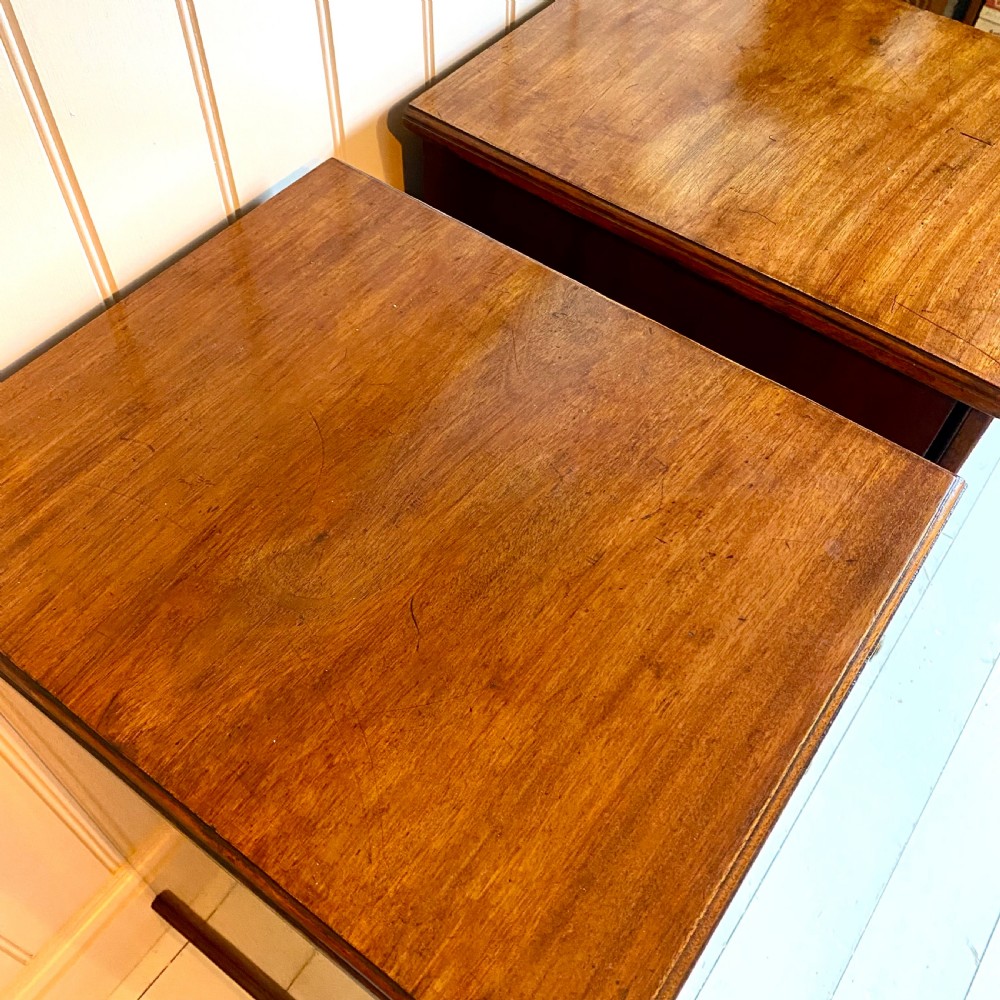 19th century mahogany bedside cupboards  View X
