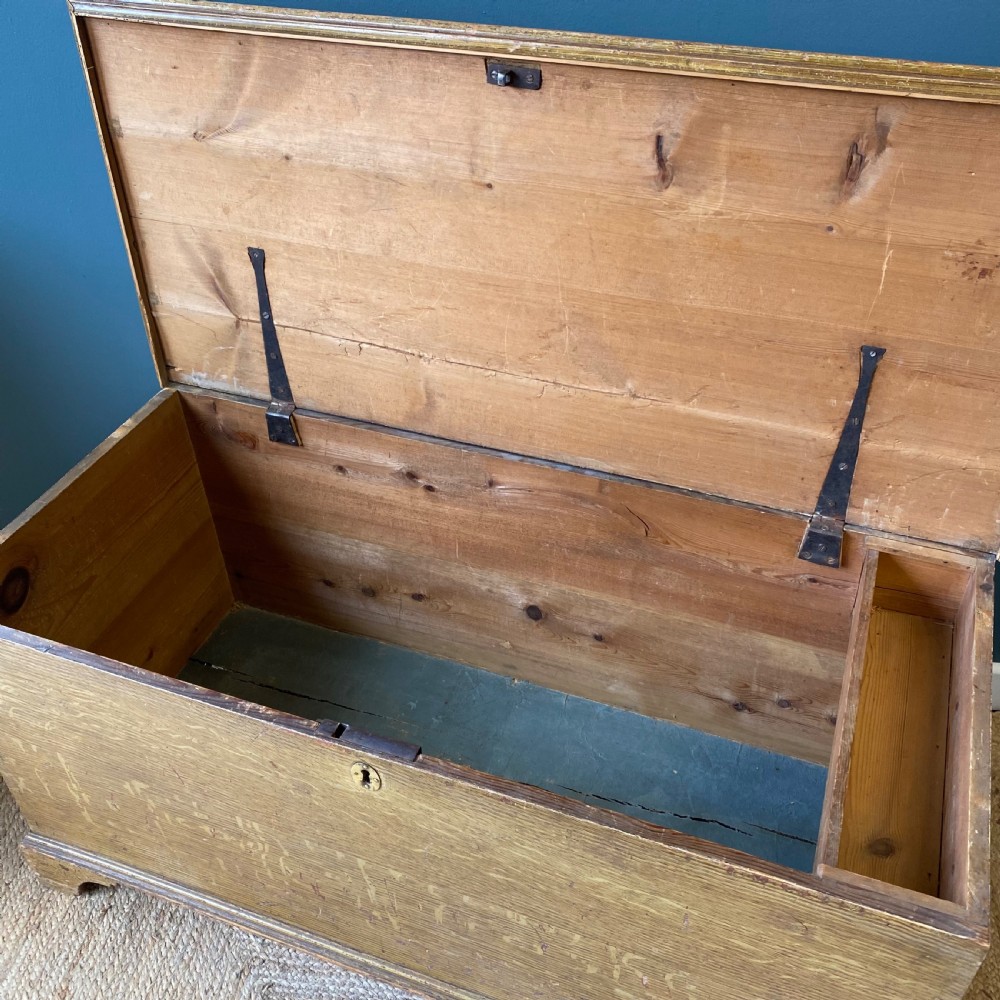 19th century painted pine trunk View IV