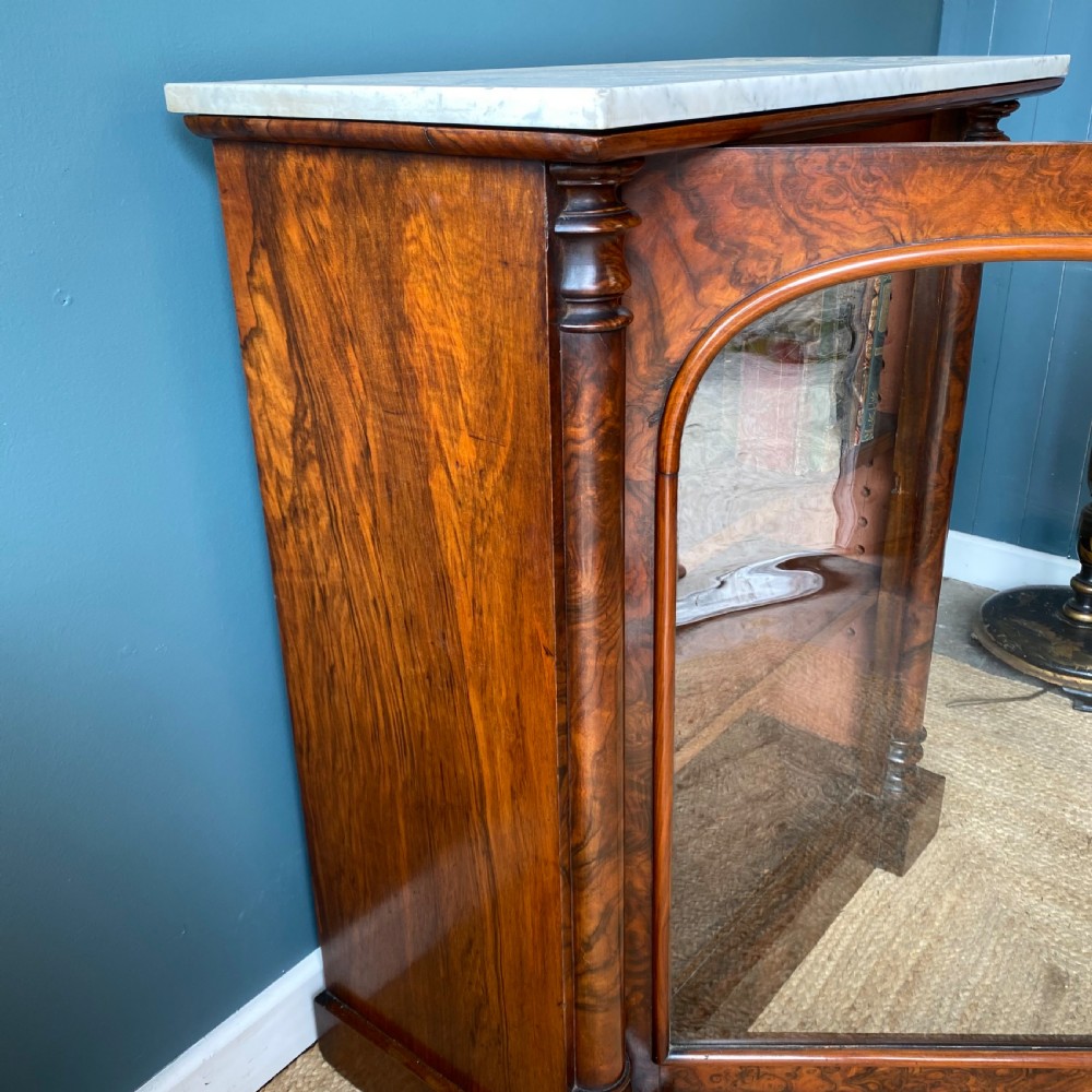 19th century walnut pier cabinet  View X