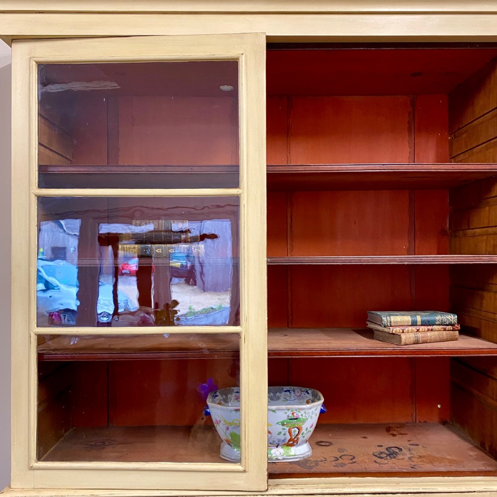19th century painted glazed bookcase View V