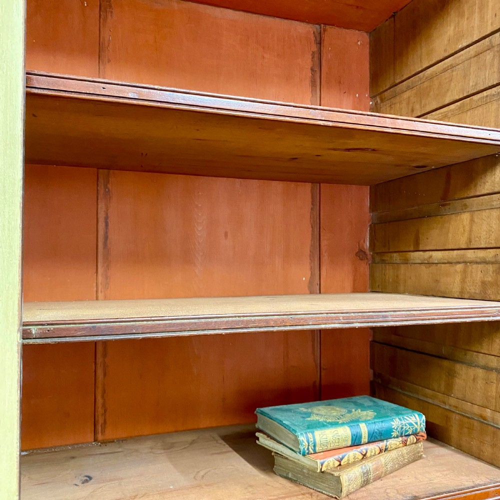 19th century painted glazed bookcase View VI