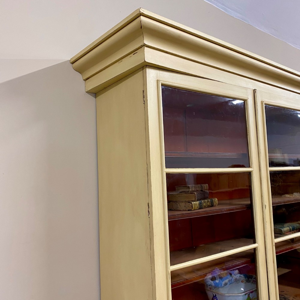 19th century painted glazed bookcase View IX