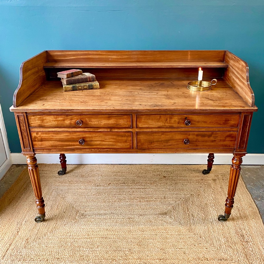 George IV mahogany writing dressing table. Attributed to Gillows 