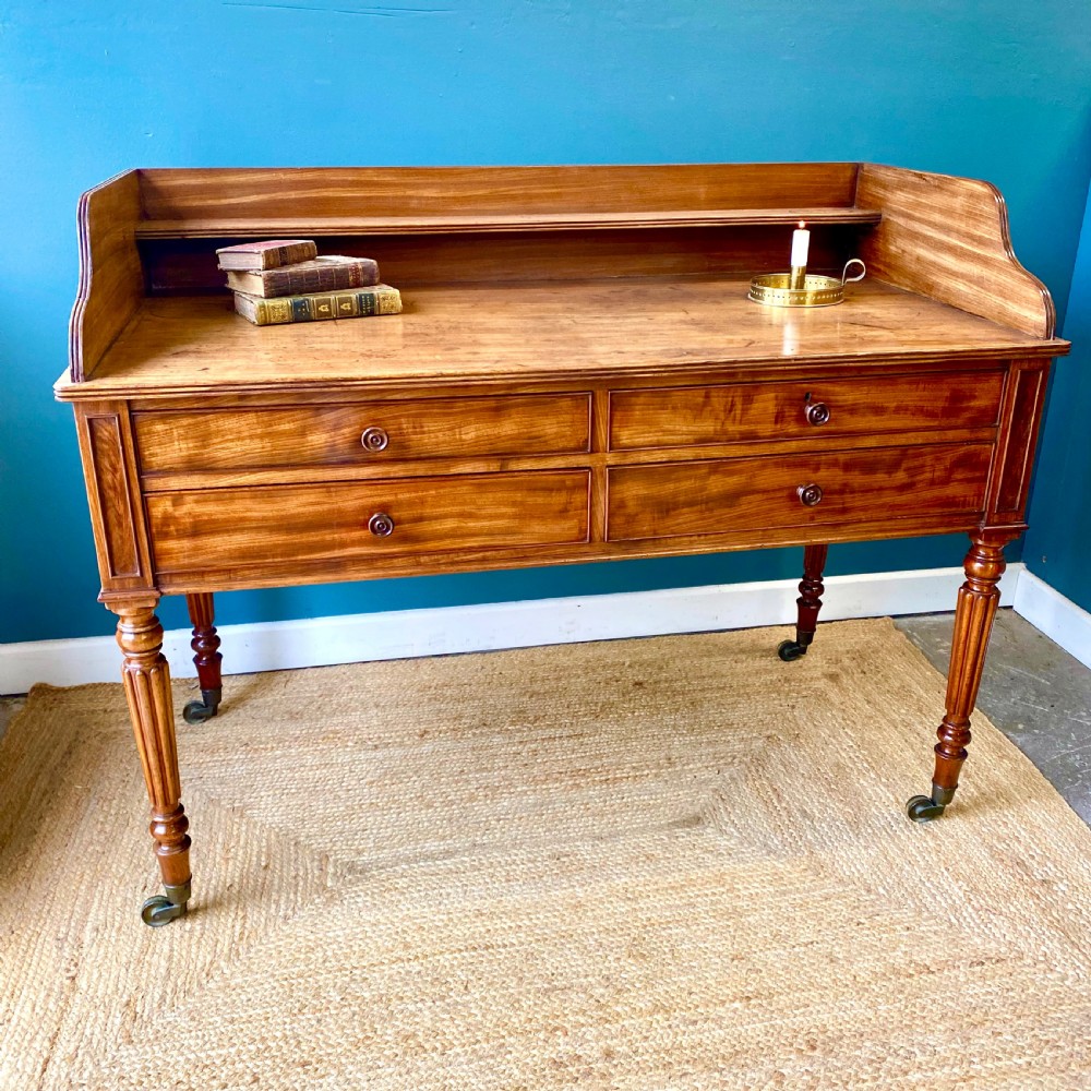 George IV mahogany writing dressing table. Attributed to Gillows  View II