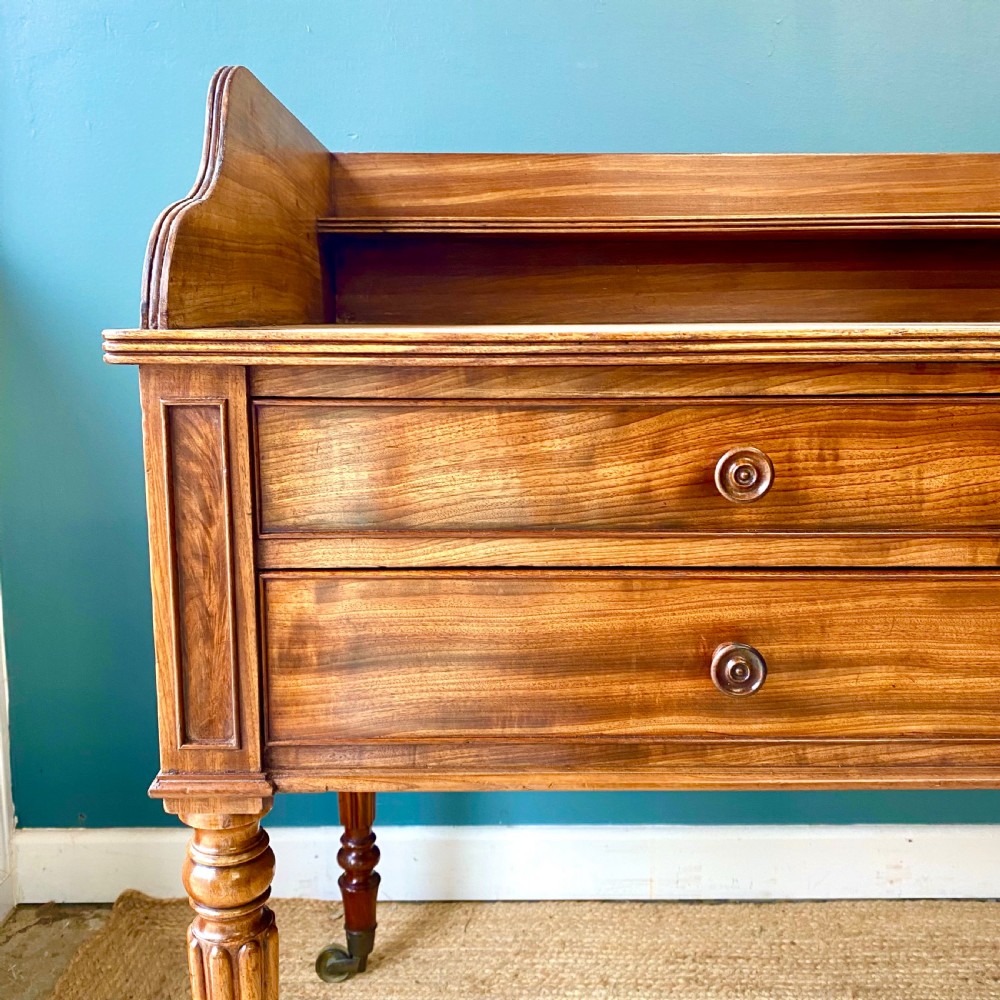 George IV mahogany writing dressing table. Attributed to Gillows  View III