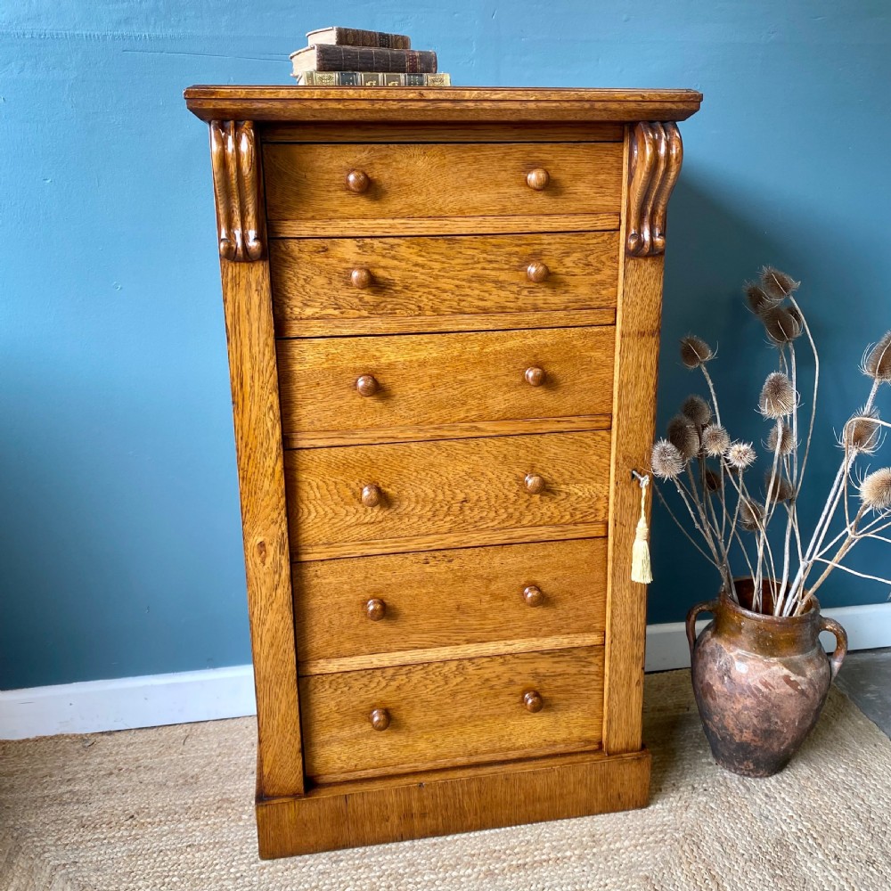 Mid 19th century oak Wellington chest View II