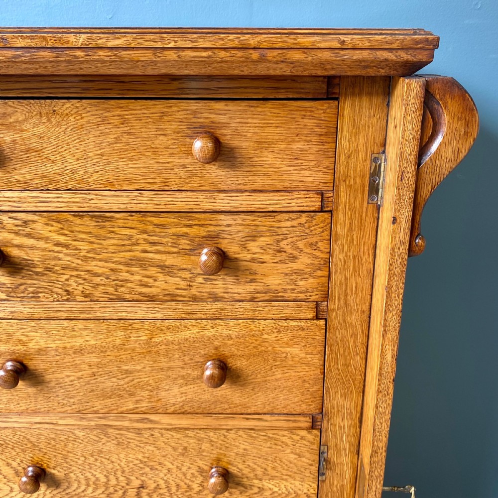Mid 19th century oak Wellington chest View III