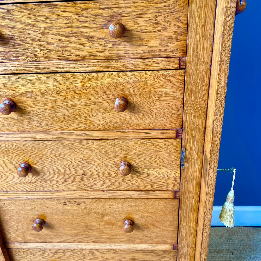 Mid 19th century oak Wellington chest View IV