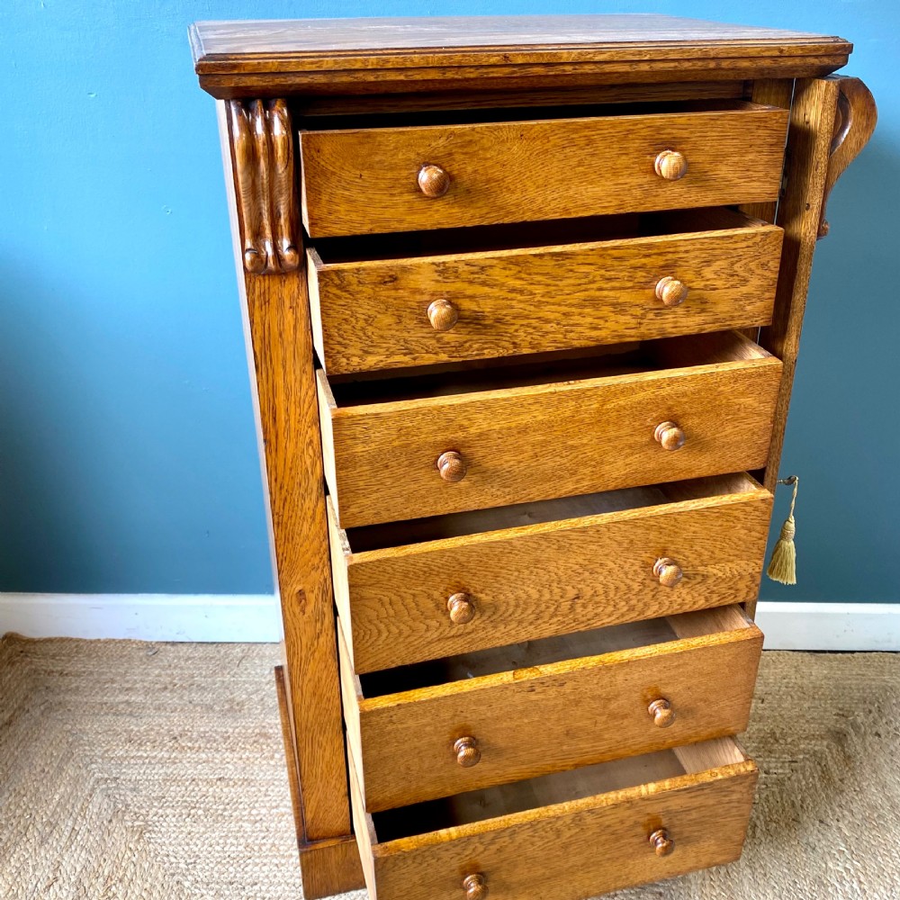 Mid 19th century oak Wellington chest View V
