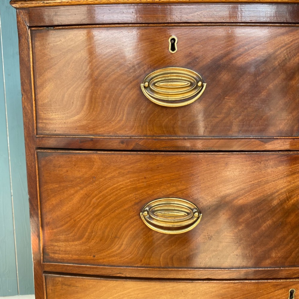 Regency mahogany bow front chest of drawers  View VI