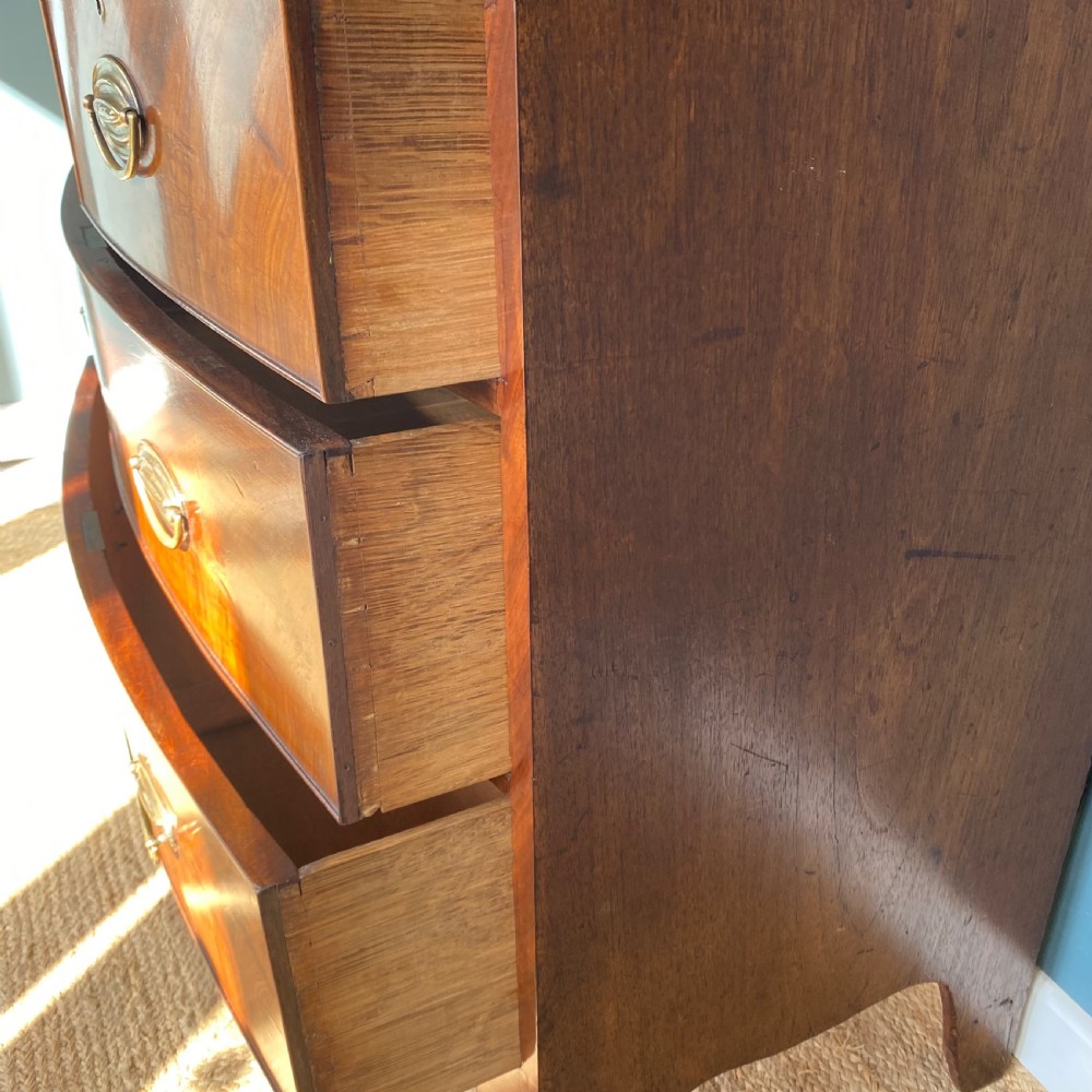 Regency mahogany bow front chest of drawers  View VII