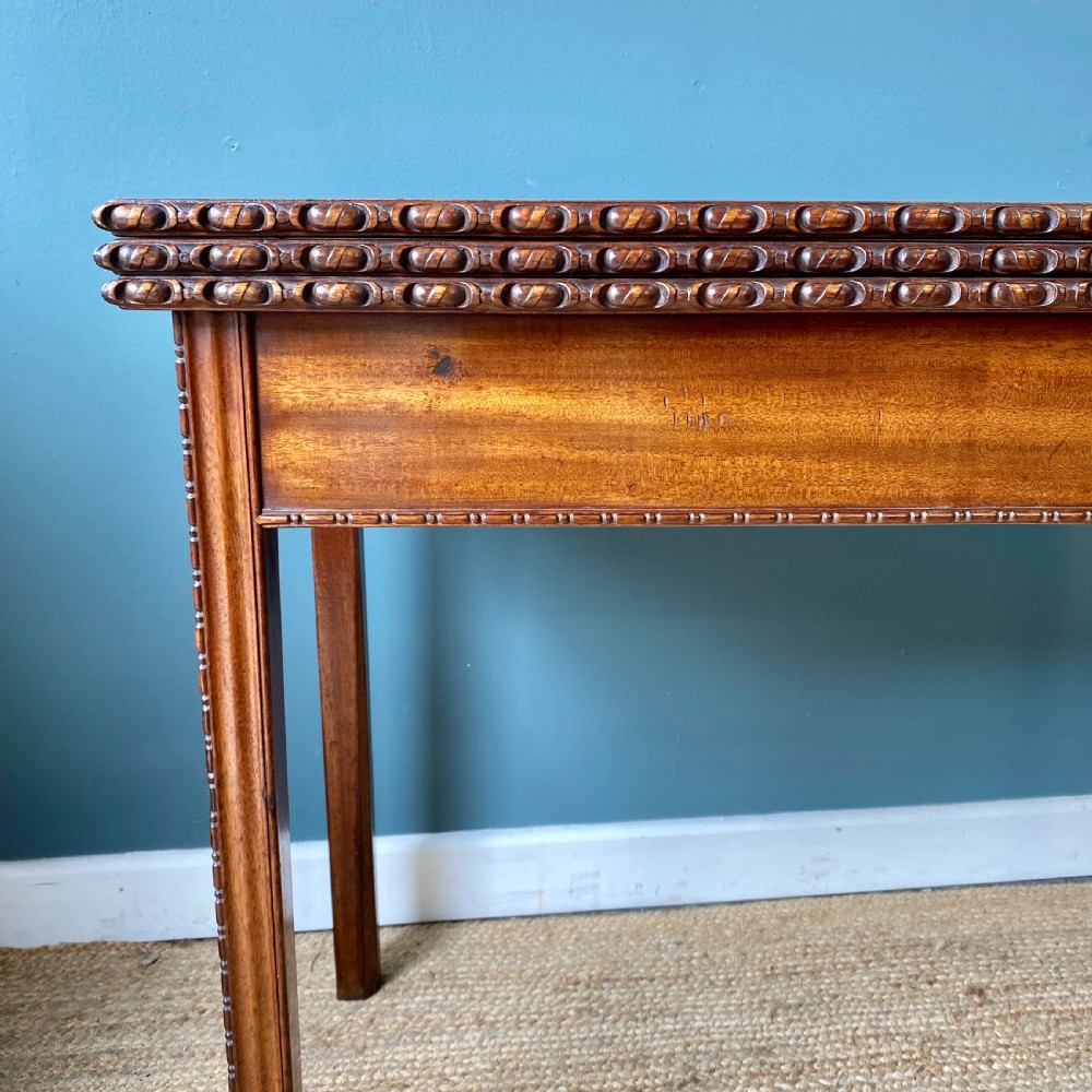 Georgian mahogany tea card table View III