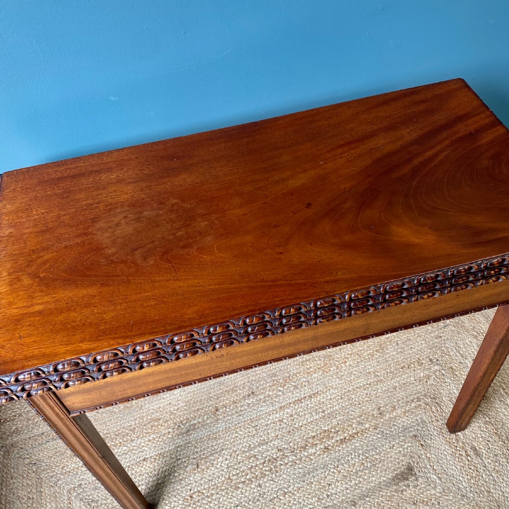 Georgian mahogany tea card table View VI