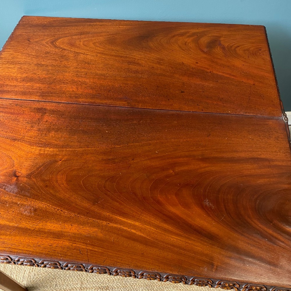 Georgian mahogany tea card table View VIII
