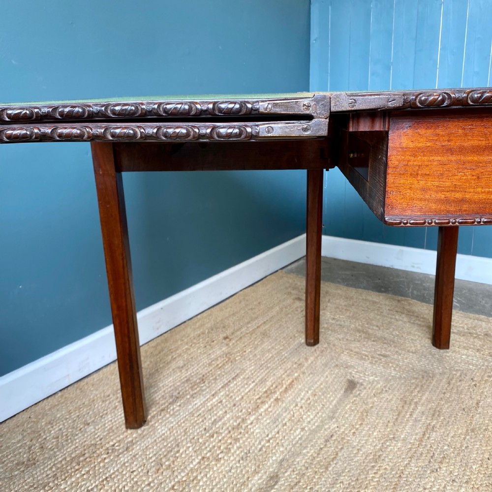 Georgian mahogany tea card table View X