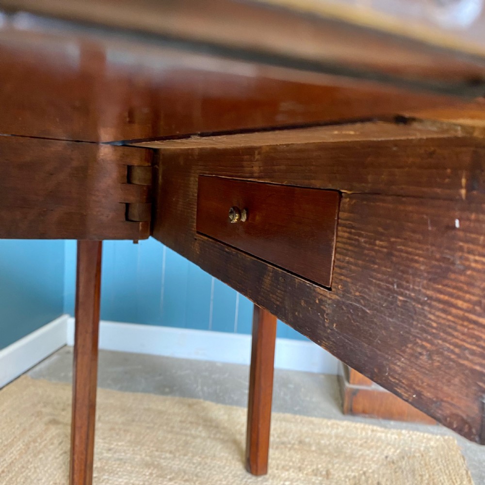 Georgian mahogany tea card table View XI