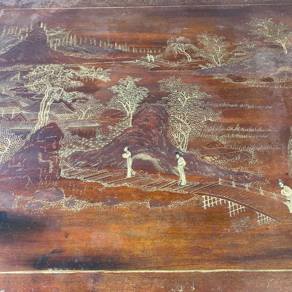 Edwardian chinoiserie nest of four tables View IV