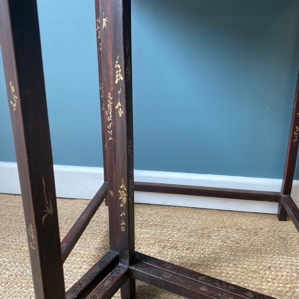 Edwardian chinoiserie nest of four tables View XI