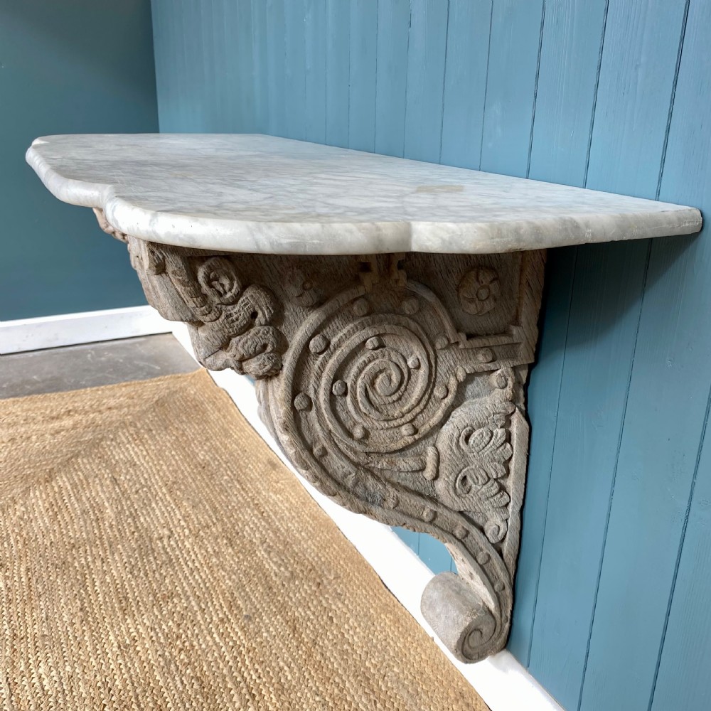 Marble topped console table