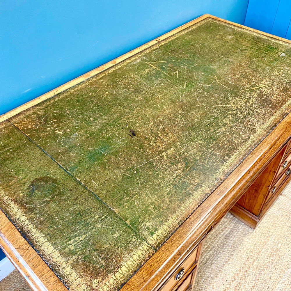 19th century walnut pedestal desk View III