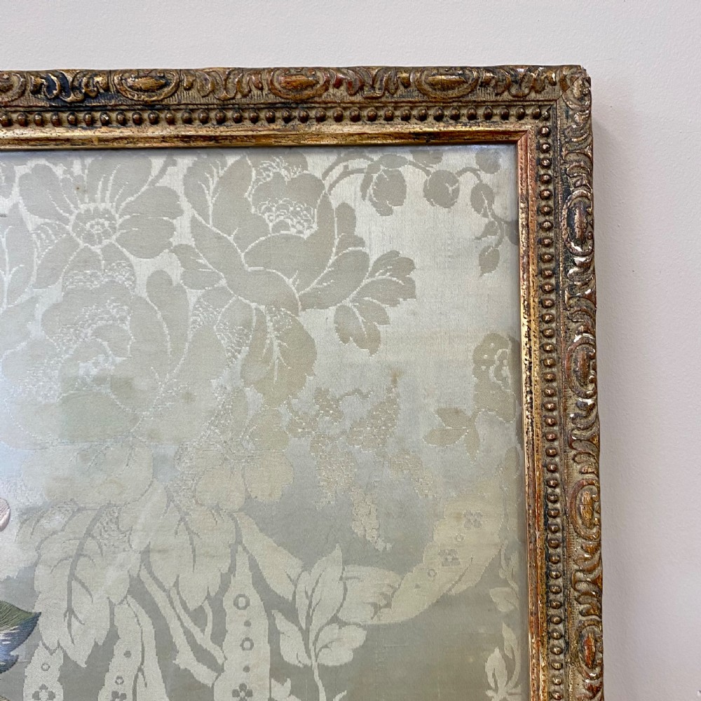 19th century silk embroidered panel View IV
