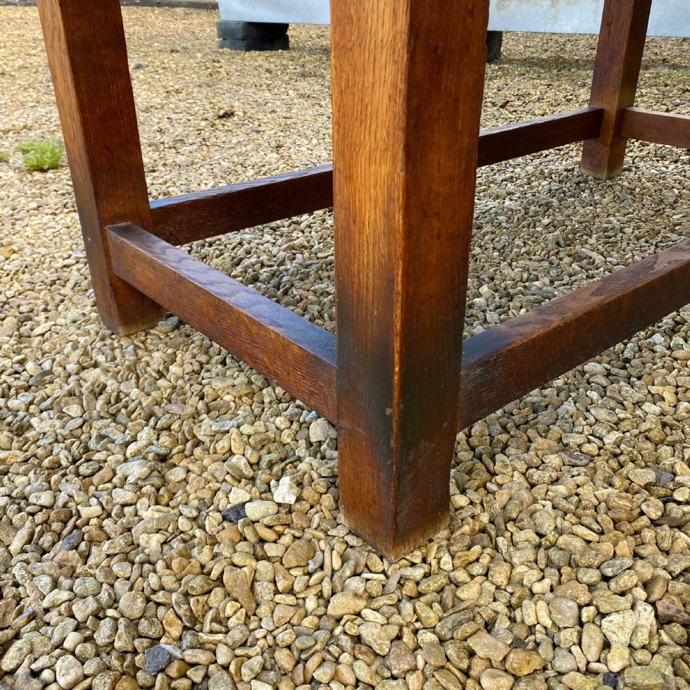 Arts and crafts oak dining table View V