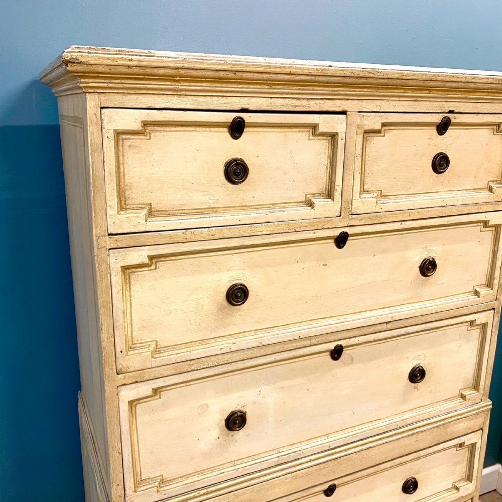 19th century painted chest of drawers  View III