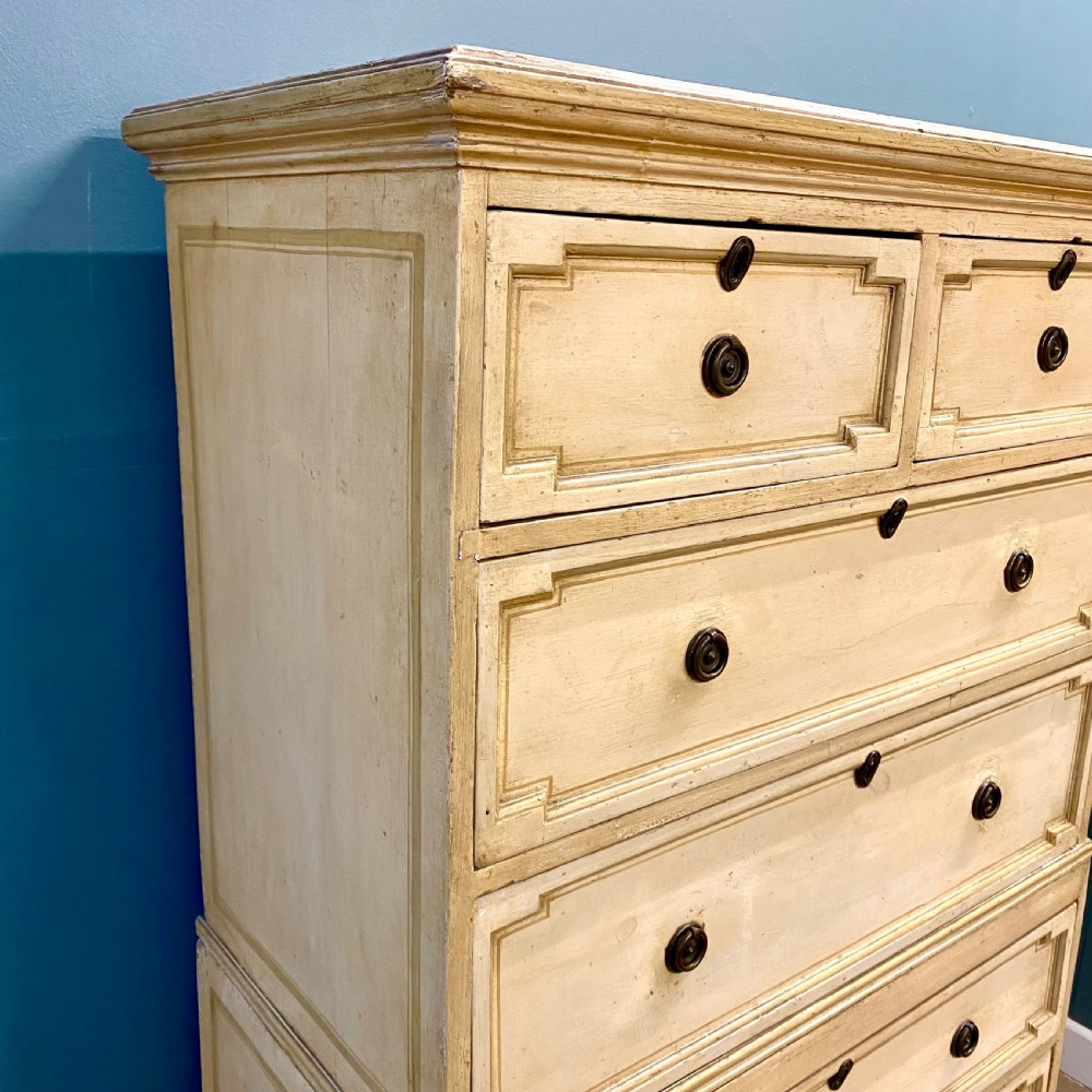 19th century painted chest of drawers  View IV