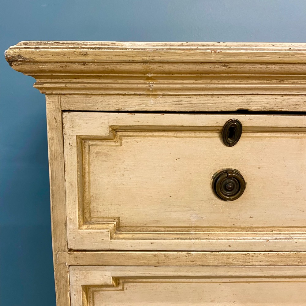 19th century painted chest of drawers  View V