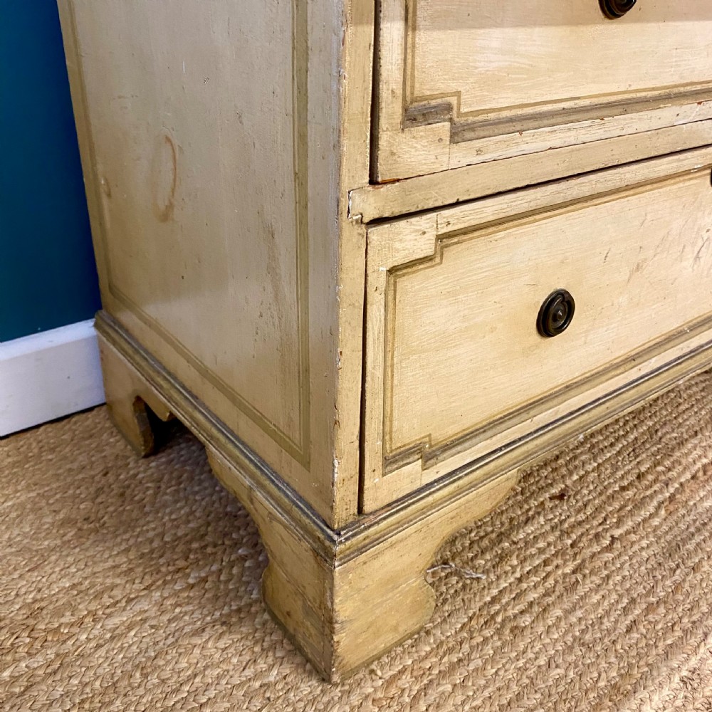 19th century painted chest of drawers  View X