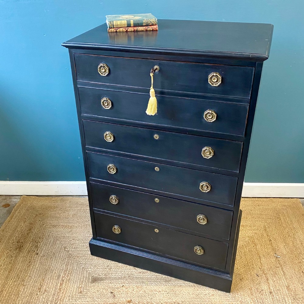 19th century painted secretaire chest of drawers  View II