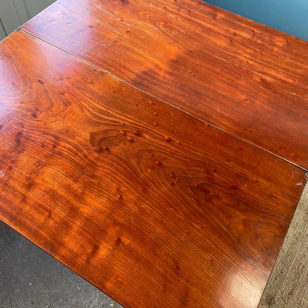 Georgian fold over mahogany tea table View IX
