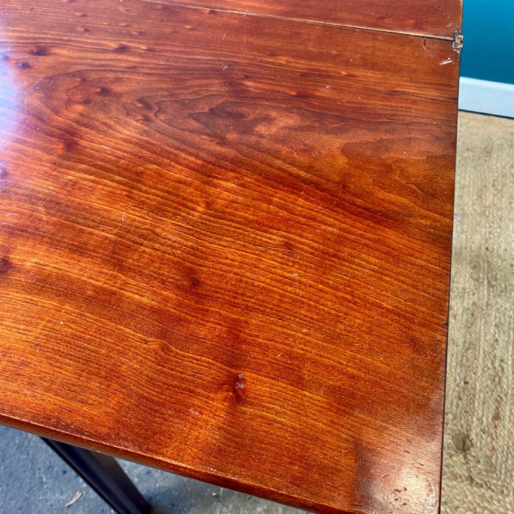 Georgian fold over mahogany tea table View X