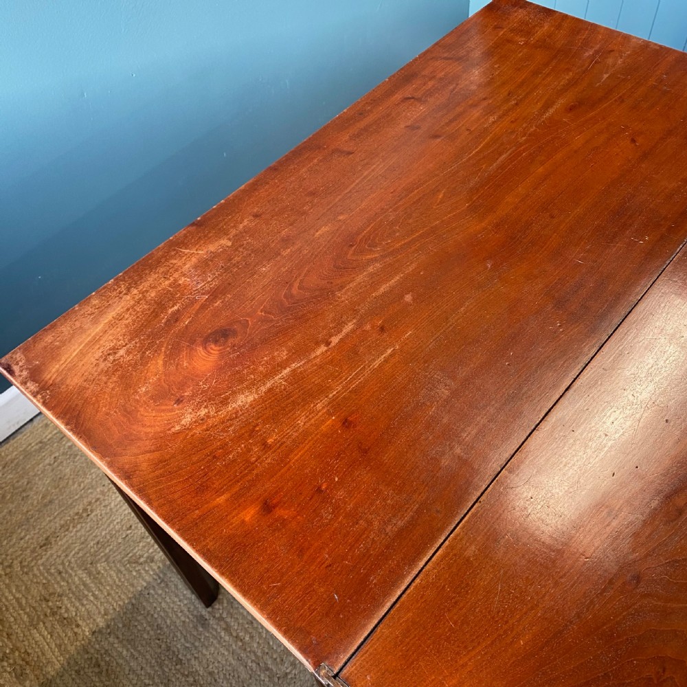 Georgian fold over mahogany tea table View XI