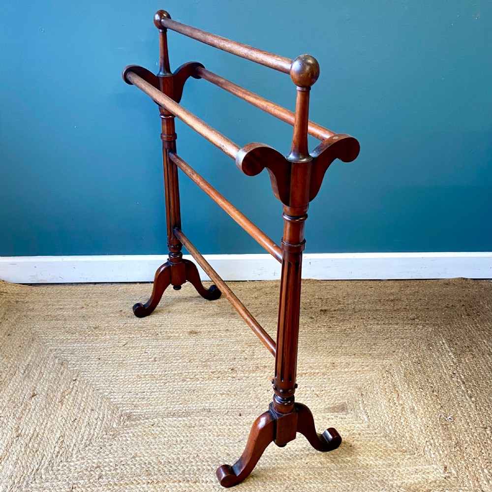 19th century mahogany towel rail