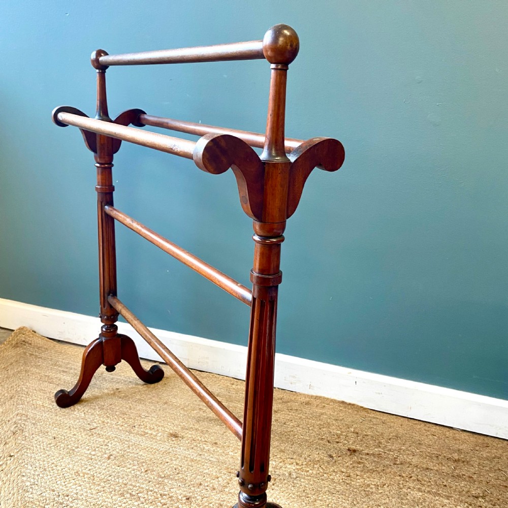 19th century mahogany towel rail View IV