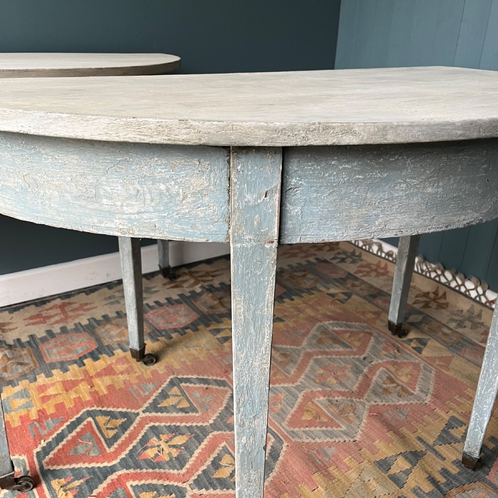 Georgian Demi lune pair of tables View IV