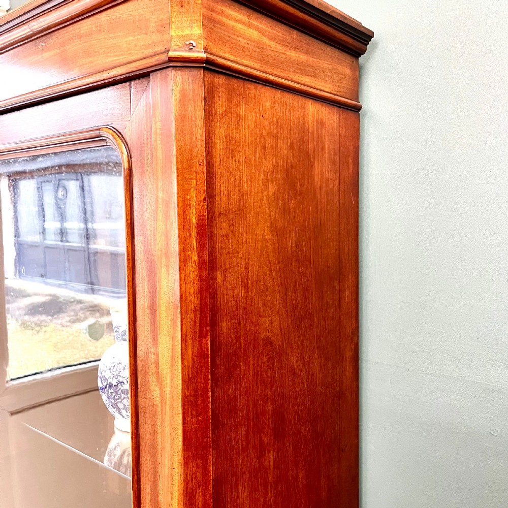 19th century mahogany glazed cupboard  View V