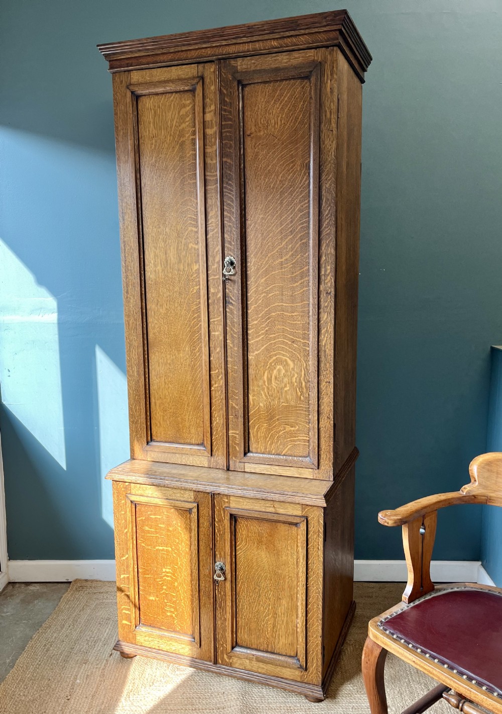 19th century oak estate cupboard 