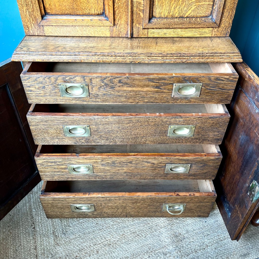 19th century oak estate cupboard  View X