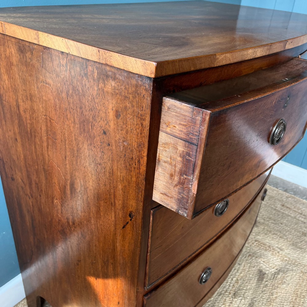 Regency mahogany bow front chest of drawers  View VI