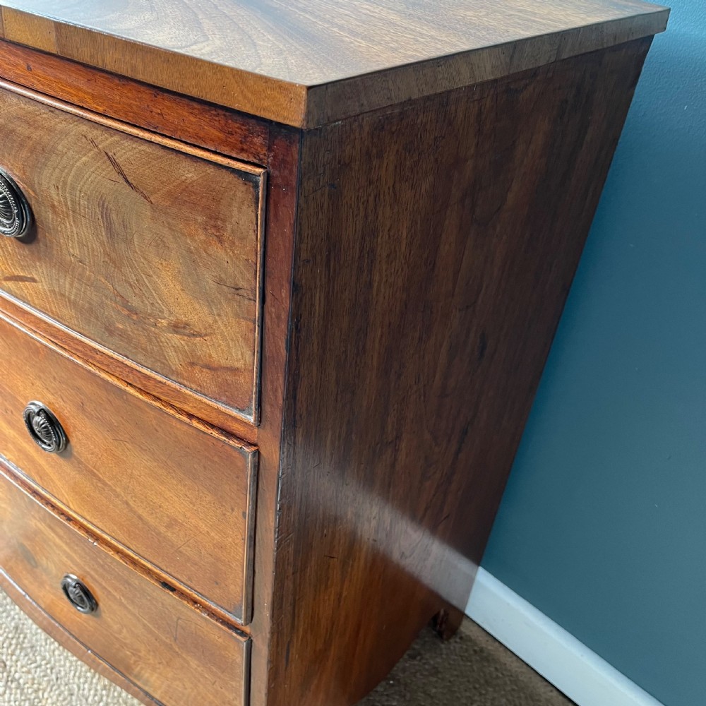 Regency mahogany bow front chest of drawers  View VII