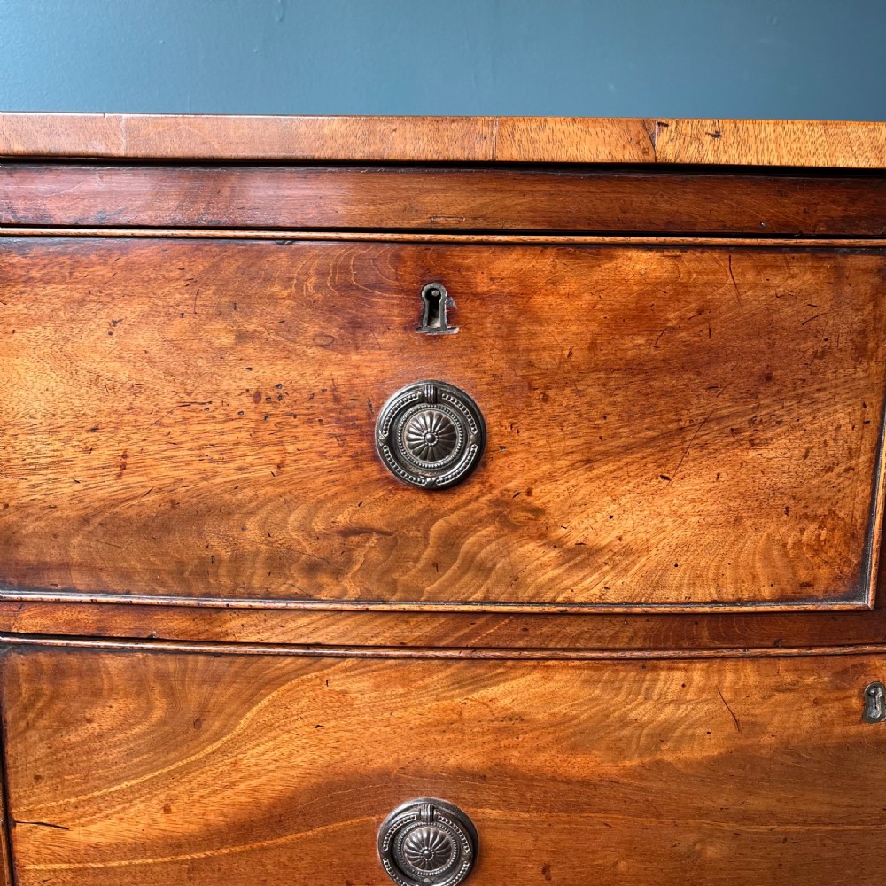 Regency mahogany bow front chest of drawers  View IX
