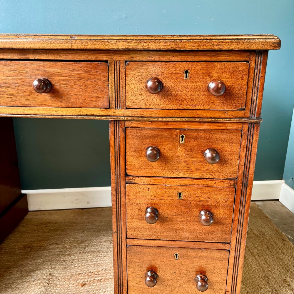 19th century walnut pedestal desk View III
