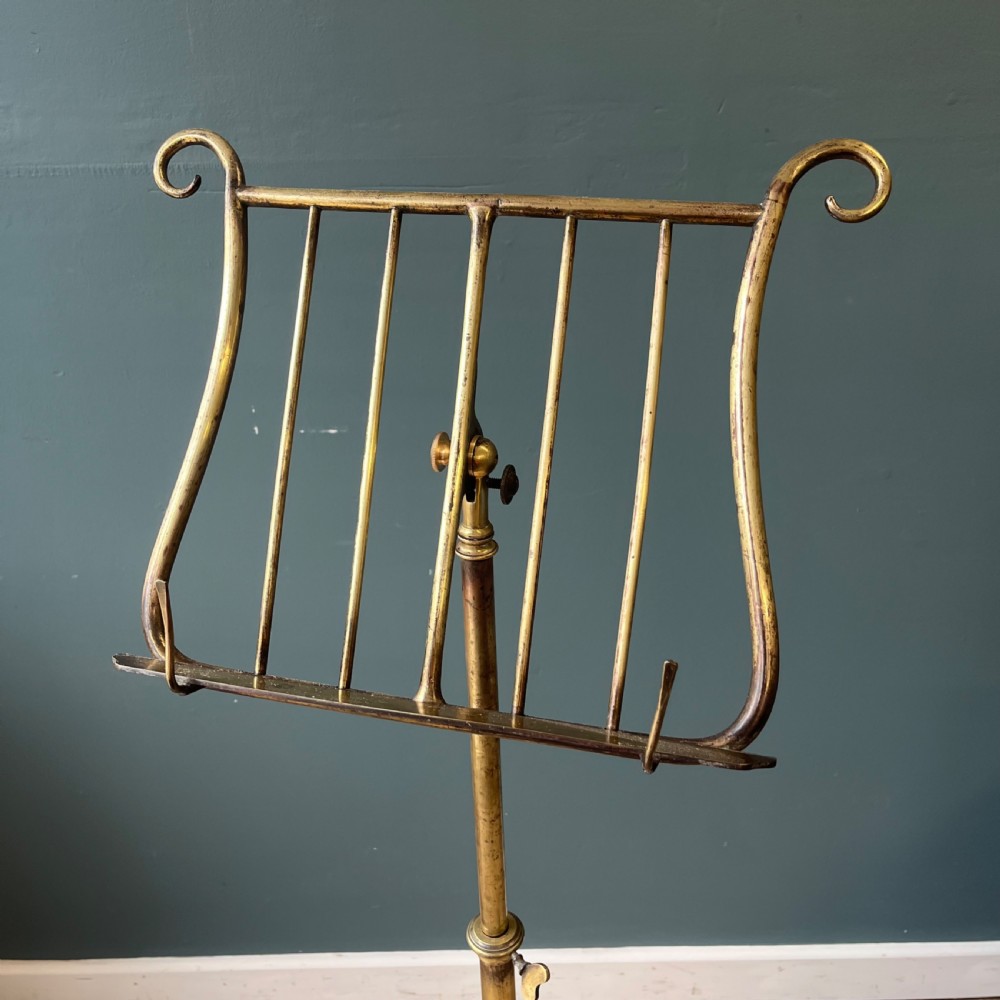 19th century brass music stand View VI