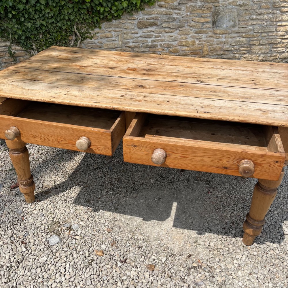 19th century pine kitchen table View VII